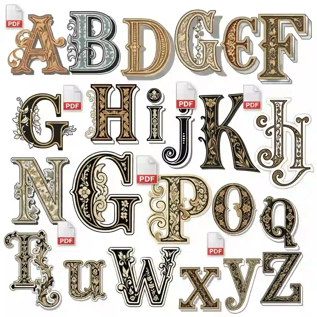 Descargar moldes de letras bonitas grandes en PDF para imprimir y usar en carteles y proyectos escolares.